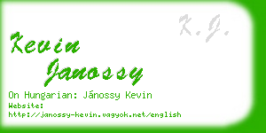 kevin janossy business card